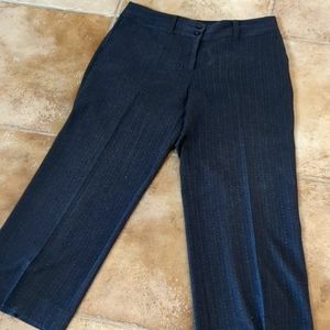 Women's dress slacks. Pinstripe white on black. Chico's size 2.5
